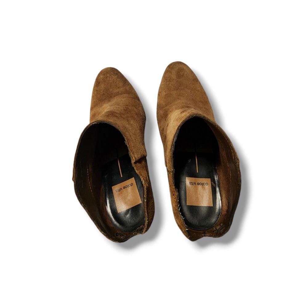 Dolce Vita Brown Suede Heeled Mules - Picture 6 of 6